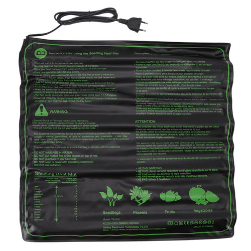 Seedling Heating Mat Waterproof Warm Safe Efficient Plant Seed Heat Pad for Indoor Plants Germination EU Plug 220‑240V