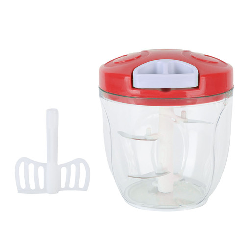 Vegetable Cutter Manual Hand Pull Vegetable Cutter Shredder Household Meat GrinderRed