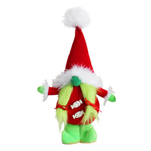 Faceless Green Beard Dwarf Doll Cute Standing Dwarf Elf Ornaments for Christmas Party Decor