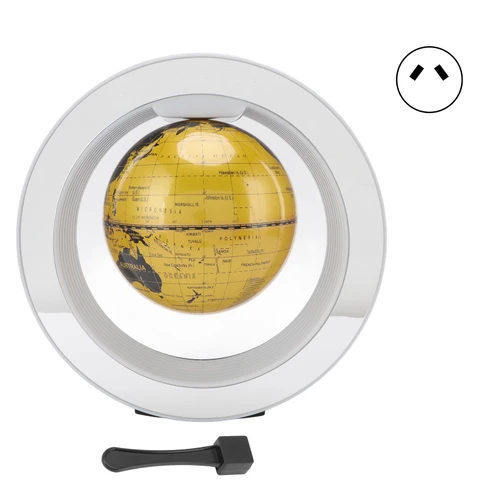 6in Magnetic Levitation Floating Globe ABS Gold Rotating Home Decoration with LED Light for Office 100‑240V AU Plug