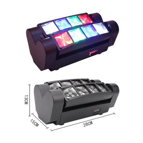 AC90-240V 40W RGBW 7 / 15 Channels LEDs Stage Light Lighting Fixture Suported DMX512/ Sound Activated/ Auto Running/ Master Slave Mini Spider Stage Lamp for DJ Show Home Party Decoration Music Concert