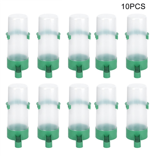 10pcs Round Plastic Birds Farm Livestock Automatic Feeding Drinking Water Bottle Container