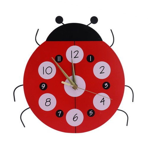 Wall Clock Wooden Cartoon Fashion Household Decoration Clock for Children Living Room
