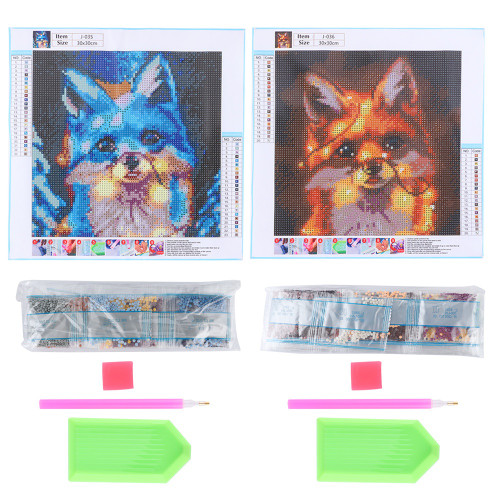 2Pcs DIY HandMade Diamond Painting Kits Art Crafts for Home Decoration 30x30cm