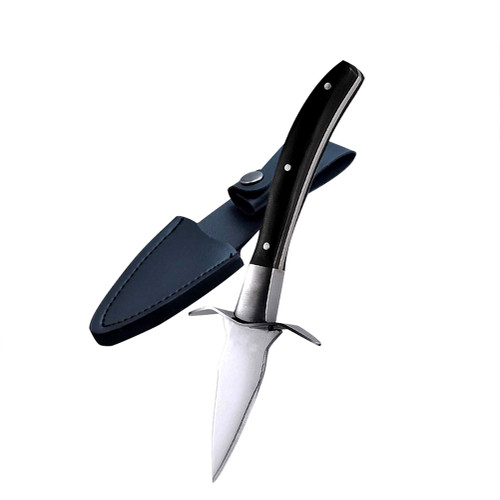 Wood Handle Oyster Opener Stainless Steel Scallop Shell Shucking Cutter Tool for Seafood Oyster