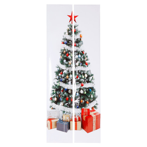 Christmas Window Stickers Decal Christmas Tree Wall Door Mural Sticker for Showcase DecorationChristmas Tree Door Sticker