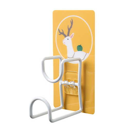 Cartoon Hole Free Hook Stainless Steel Multi Layer Waterproof Strong Stickiness Wall Mounted Seamless Hook for HomeFawn