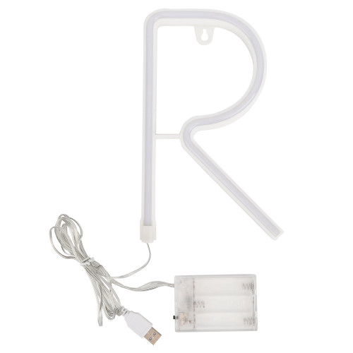 Letter R Shaped LED Neon Light Alphabet  Light Wall Sign Decor for Home PartyMulticolor