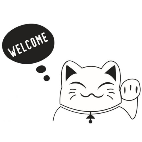Fortune Cat Sticker Living Room Bedroom Backdrop Wall Decorative Decal