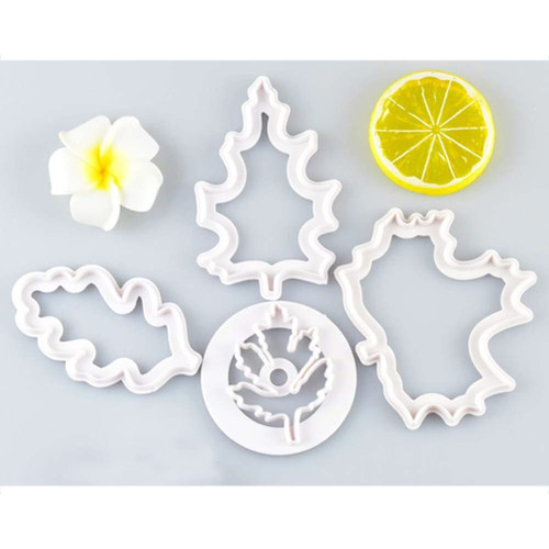 4PCS Fall Leaves Cutter Set Maple Leaf Cutter Set Washable Durable Christmas Leaf Cutting Mold