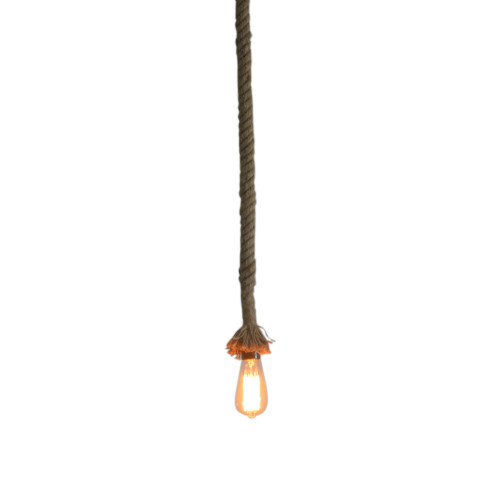Lixada 250cm AC220V E27 Single Head Vintage Hemp Rope Hanging Pendant Ceiling Light Lamp Industrial  Country Style Dining Hall Restaurant Bar Cafe Lighting Use