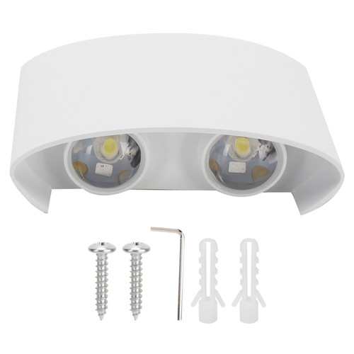 4LED 4W Wall Lamp IP65 Waterproof Industrial Light for Courtyard Hallway AC85-265V White Light