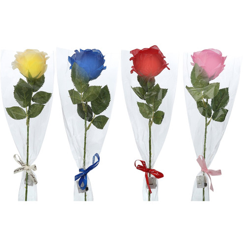 4 Pack Artificial Rose with LED Light Glowing Rose Flowers Gift for Wife Girlfriend Grandma Mother's Day Valentine's Day Birthday Wedding Anniversary
