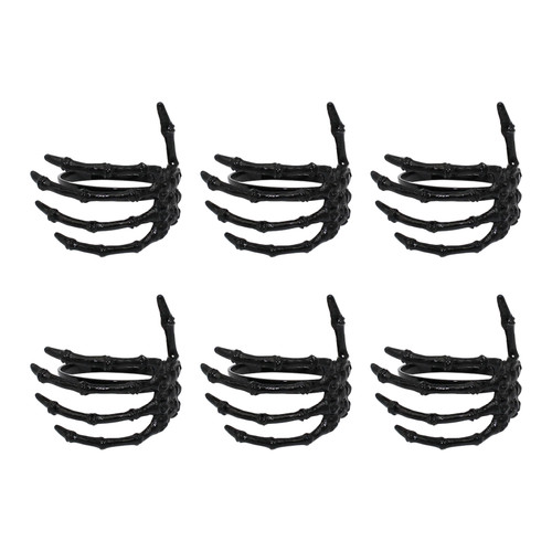 Wine Tableware Halloween Napkin Buckle Ghost Hand Napkin Ring Alloy Napkin Ring Black