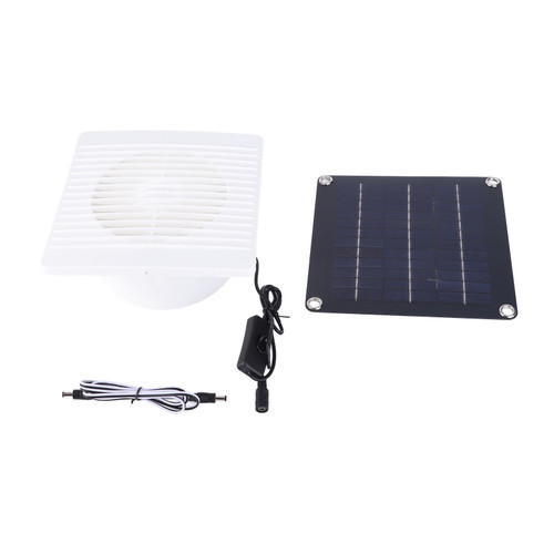 Solar Exhaust Fan IP67 Waterproof 6 Inch Safe 10W 12V Solar Panel Fan for Chicken Coop Shed Pet House