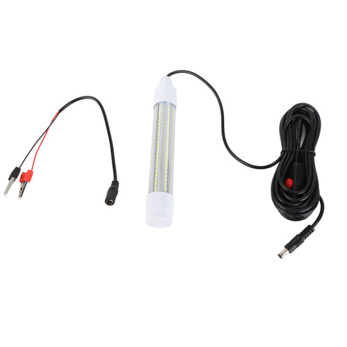 Submersible Fishing Light 16W AC12‑36V 1300lm LED Night Fishing Lure Bait Finder for Fish Tank AquariumWhite Light