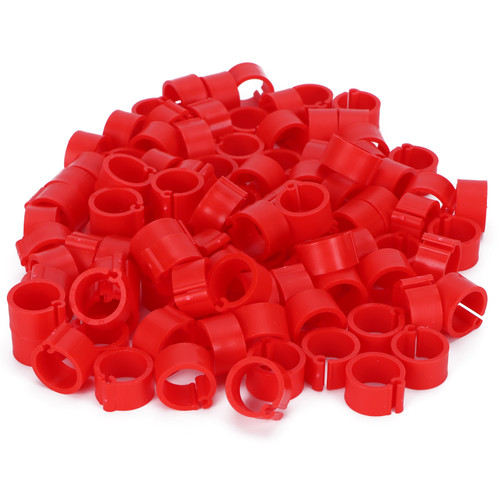 200Pcs Red Poultry Leg Clip Ring Pigeons Identify No Word Marking Ring Training Tool8mm Red No Word Ring