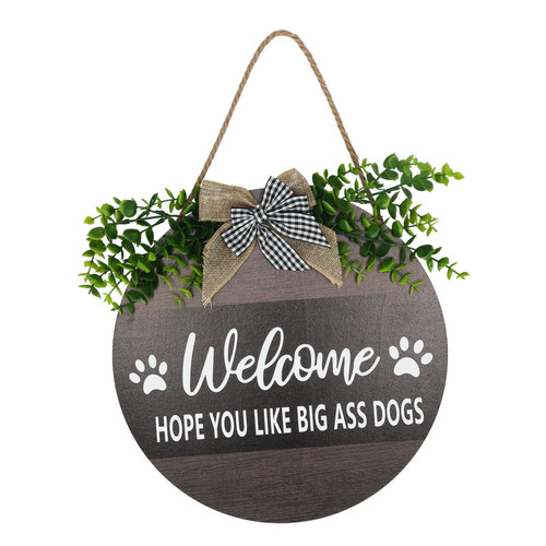 Welcome Sign Rustic Wooden Door Hanger Farmhouse Front Door Porch Decorations for Home Restaurant