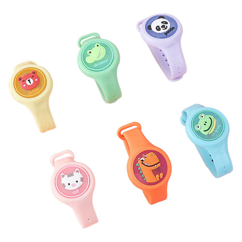 Mosquito Repellent Watch Cute Cartoon Pattern Luminous Mosquito Repeller Watch Bracelet for Boys and Girls Unisex