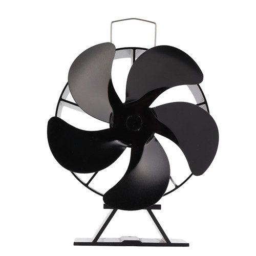 Heat Powered Stove Fan 5 Blades Wood Burning Fireplace Fan Circulate Warm High Temperature Resistant