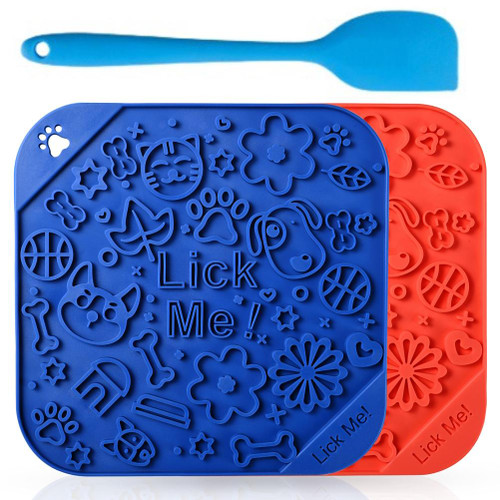 Dog  Lick Pad Silicone Dog Licking Mat Slow Feeder with Suction Cup Anxiety Relief Dog Slow Feeding Mat