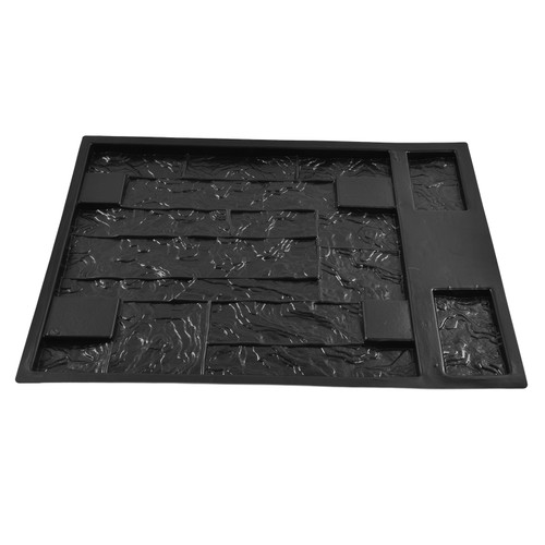 Wall Mold Form DIY Recyclable Wear Resistant Individuality ABS Concrete Molds for Garden Home Decoration Black