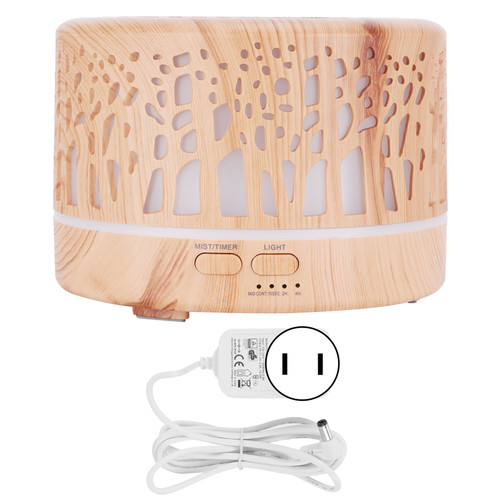 700ml Colorful LED Night Light Aroma Humidifier Light Wood Grain Aroma Diffuser