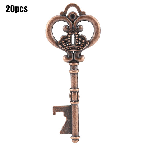 Key shaped Bottle Opener with Tag Card Twine for Wedding Guests Gift Party  (20pcs Opner Only)