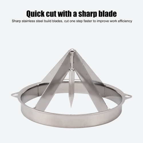Fruit Cutter Blade Ergonomic Detachable Stainless Steel Sharp Apple Cutter Divider for Apples Pears Oranges 4 Section