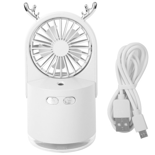 Desktop Fan Humidifier Portable USB Mist Spray Fan Cooling HumidifierWhite