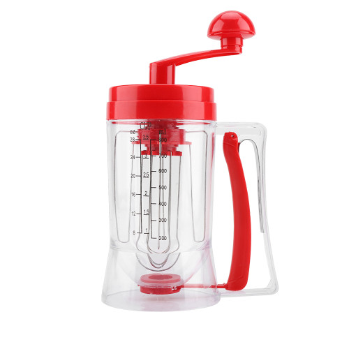 Hand-held Manual Pancake Cupcake Batter Mixer Dispenser Blender Machine Baking Tool