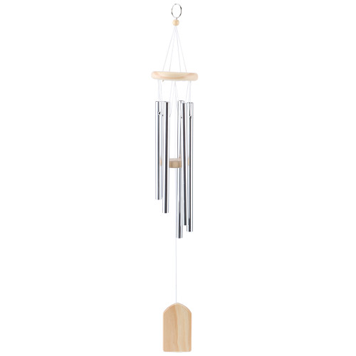 Wind Chimes Wood Stainless Steel 6 Tubes Windchimes Hanging Home Chapel Garden Decor
