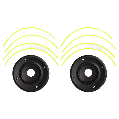 2Set Grass Trimmer Head Replacement Lawn Mover Trimmer Head Garden Machinery Accessories Black