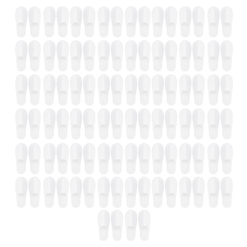 50 Pair White Disposable Slippers Hotel Slippers Anti Slip Spa Centre Travel Slippers for Outdoor Guest Room