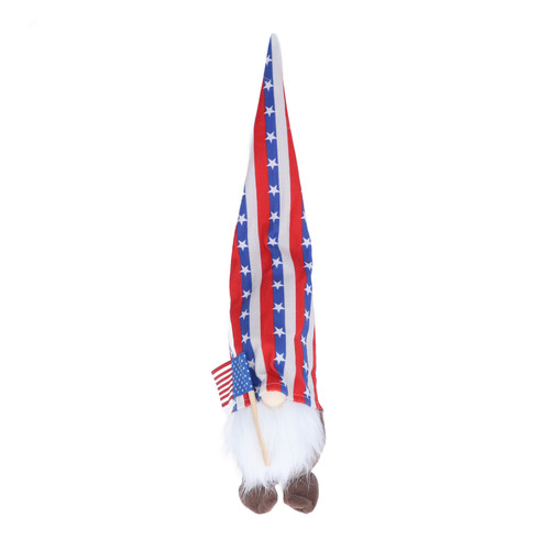 Gnome Doll Cute Faceless Patriotic Decorative Dwarf Doll Ornament for Office Living Room Bedroom White Beard