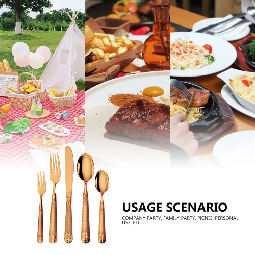 20 Pieces Silverware Set Premium Stainless Steel Flatware Set Service for 5 Include Fork Knife Spoon Set Dishwasher Safe Cutlery Utensil Set for Home/Hotel/Wedding