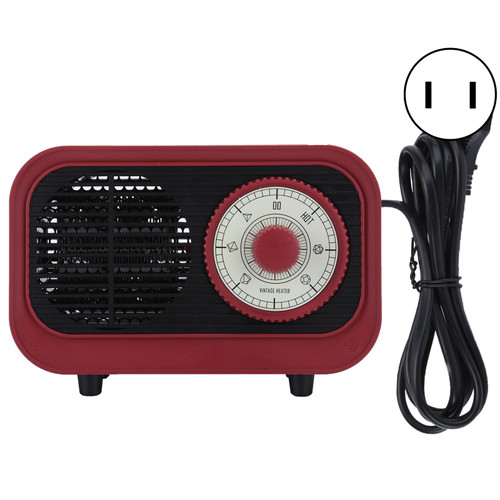 500W Portable Fast Heating Electric Heater Retro Home Office Desktop Warm Air BlowerUS Plug 110V