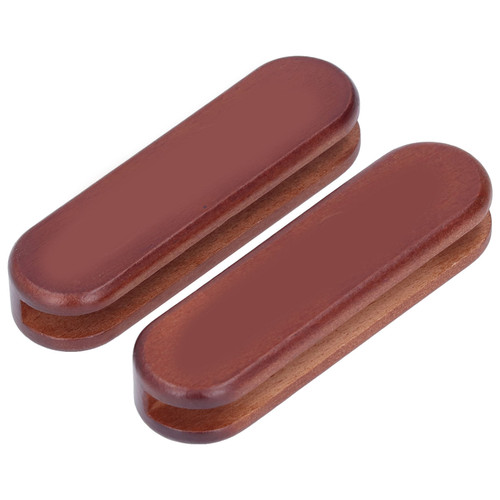 2Pcs Bakeware Wood Handle Prevent Scalding Portable Cookware Wood Handle for Outdoor Camping