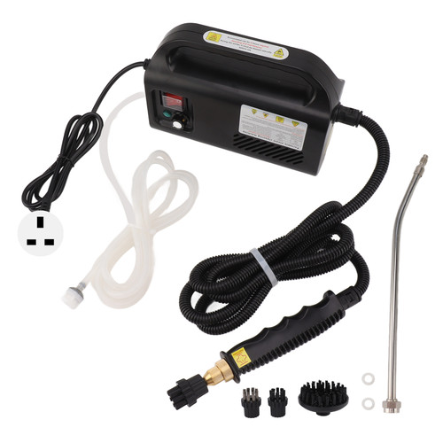 2500W Black Smart Handheld Steam Cleaner Home High Pressure Steam Cleaner Instant Heat Steam Cleaning Machine UK Plug 220V