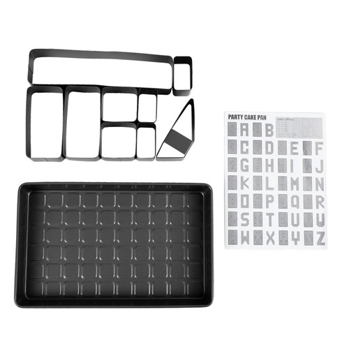 Baking Cake Mold Multipurpose Innovative Prevents Stick High Temperature Resistance Letters Numbers Cake Pan Set for DIY Baking Black