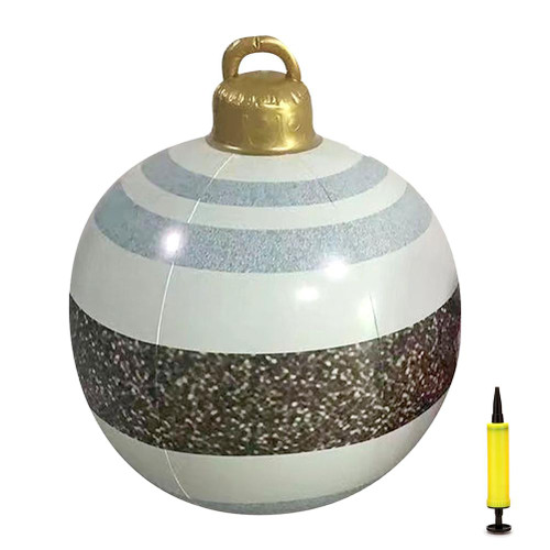 23.6 Inch Christmas Ball Christmas Indoor Outdoor Crafts Decoration PVC Inflatable Ball Family Christmas Holiday Party Ball