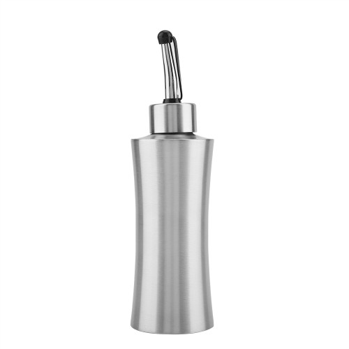 250ml Stainless Steel Oil Bottle Leak Proof Sauce Vinegar Bottles Kitchen Dispenser(A)