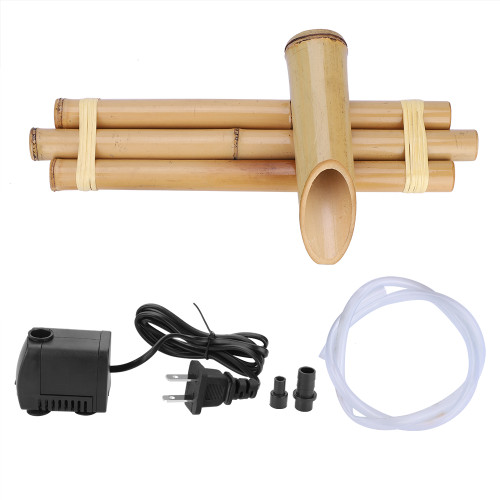 Bamboo Fountain with Pump Three Arm Style Indoor Outdoor Fountain
