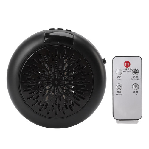 Black Electric Heater Mini Rapid Heating Simple Operation Table Electric Fan Heater Warmer  110‑240V 900W