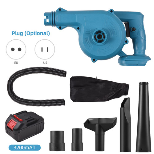Cordless Leaf Blower with Battery 2-in-1 21V Cordless Electric Blower and Vacuum Cleaner 63MPH Handheld Battery Powered Small Blower for Lawn Care/Dust/Pet Hair with Dust Bag