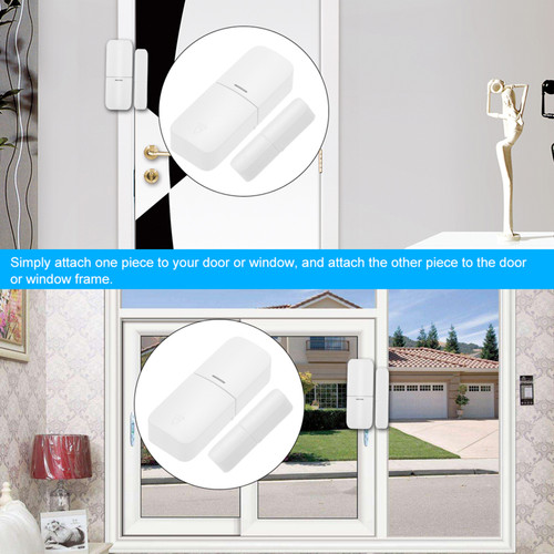 433Mhz Wireless Magnetic Door Sensor Door Window Alarm Home Automation Anti-Theft Alarm Compatible With RF 433MHz Gateway Host For Smart Home Security Alarm System