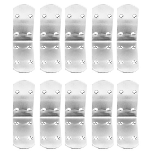 10Pcs Corner Brace Stainless Steel Thicken Right Angle Bracket Connector for Shelf FurnitureL