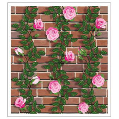 Rose Flower Wall Sticker Bedroom Living Room Backdrop Room Decorative Decal