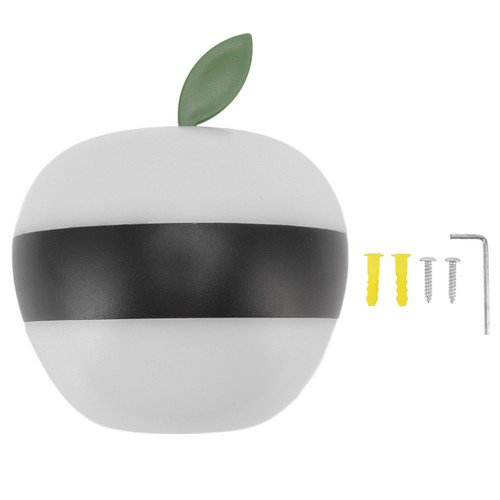 LED Wall Light Apple Shaped Waterproof 6W 3000K Aluminum and PC Wall Lamp for Bedroom Courtyard Decor 85‑265V