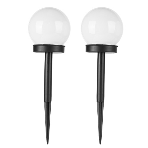 2Pcs Solar Inserted Bulb Lights Waterproof Courtyard Lawn Light Outdoor LightingWhite Light (2861864)